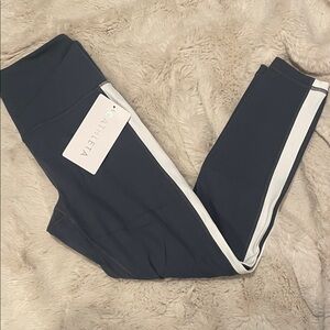 Athleta Dark Blue and White Active Leggings